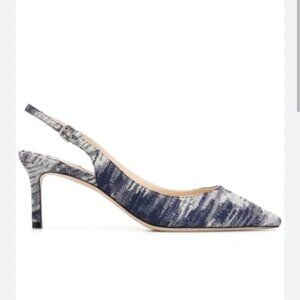 New Jimmy Choo Erin jacquard slingback pumps